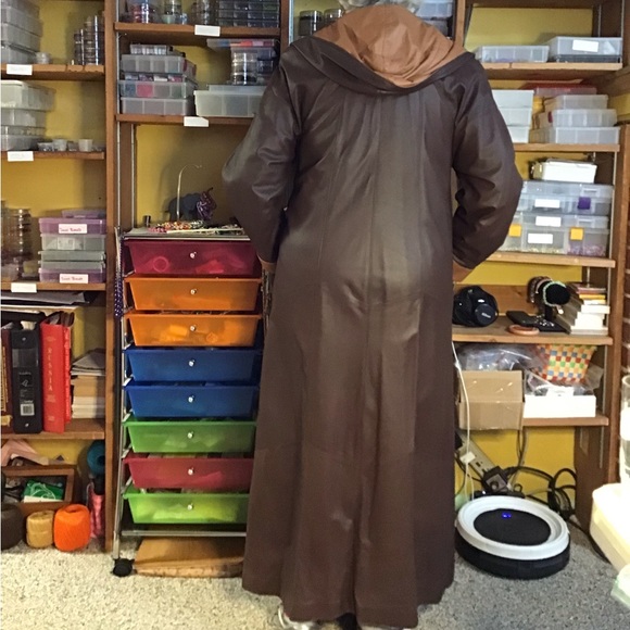 KONUK Genuine Leather Coat, full length, buttery soft, Leather, coat brown - Picture 3 of 16